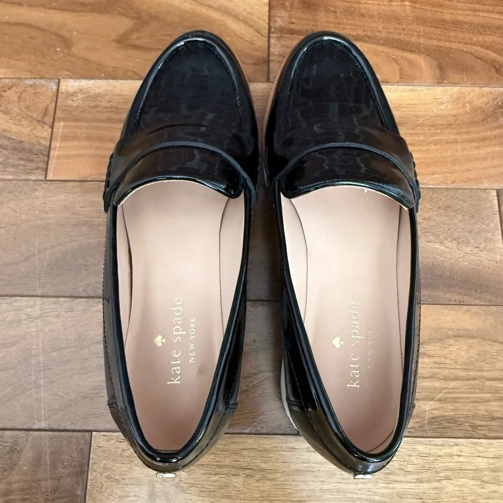 Kate Spade Patent Leather‎ Platform Shoes Women's Size 6.5 Black Designer